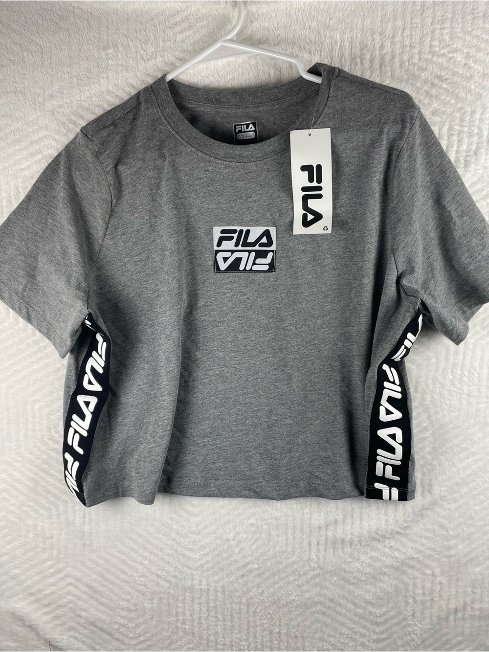 Fila Woman’s Gray Logo Crop Tee